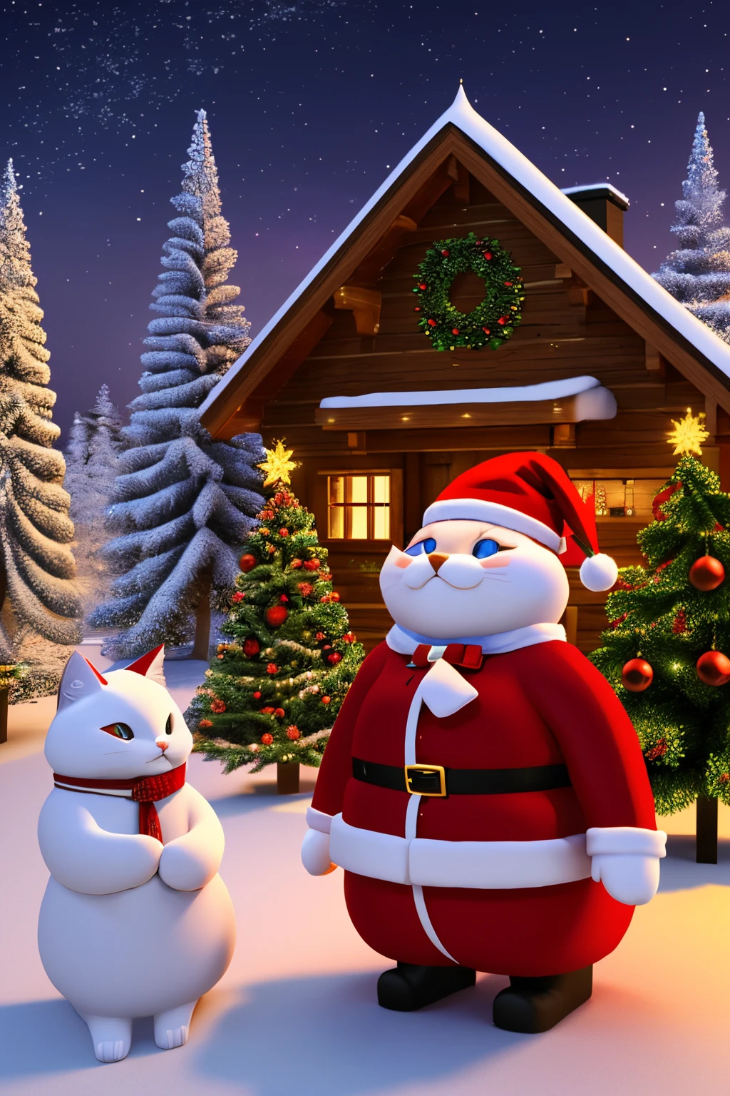 3d rendered、catss、Christmas