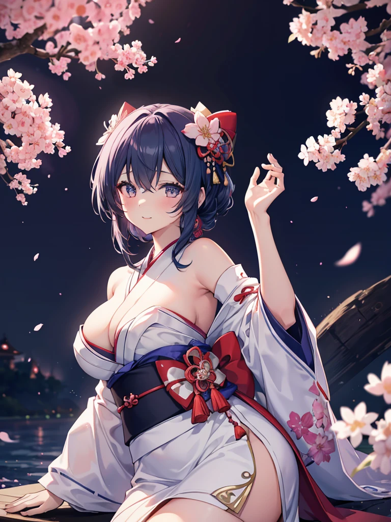 top-quality, tmasterpiece, 超A high resolution,the eyes are beautiful, (Realistically: 1.4), 1 plump girl
(((Best Quality))), tmasterpiece,intricate-detail, depth of fields,Best Quality,The content is very detailed,hight resolution,4K,超A high resolution,detailed shadow,hyper realisitc,current,dramatic lights,1 plump girl,Alone,A detailed face,A detailed eye,Realistic skin,Imagine the scene under the charming light of cherry blossoms at night。 (Sakura NS), There are wonderful Japanese beauties there., Reminiscent of modern geisha, Strike a provocative and elegant pose. Her outfits are a blend of tradition and modernity, wearing a kimono-style dress,cling to her silhouette, Expressing her curvaceous beauty, elegance and charm at the same time。. the fabric is very delicate, almost translucent silk, Projects mesmerizing light and shadow effects onto your skin。, Enhances attractive texture.
her hair is loose, modern updo, Place some cherry blossoms strategically, Add a touch of innocence to her seductive demeanor. Bold and elegant makeup, Highlight her stunning eyes and plump lips, surrender to mystery, knowing smile.
Blurred pink and white cherry blossoms in the background, A few petals fell gently next to her.. The lighting is soft and the atmosphere is cozy., evokes a sense of intimacy and mystery, tome'just like her'share taboo stories. Dynamic camera angles, capture her from a low angle, A temple standing in the night sky々Emphasize your presence.
Her pose combines confidence and vulnerability., gently place your hand on her waist, Another person also extended a hand,As if inviting the audience into her mysterious world.. The overall composition should convey a balance between eroticism and art, Breaking through the limits of sexy,However, no clear situation was reached.