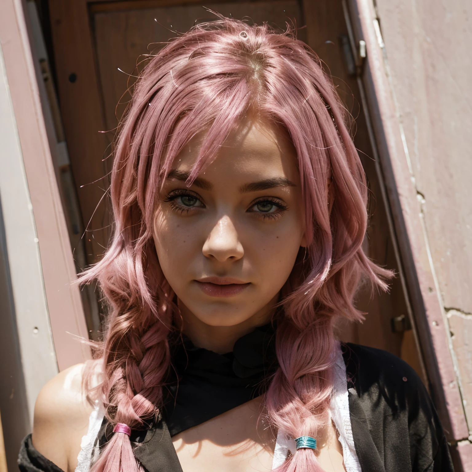 pink hair girl