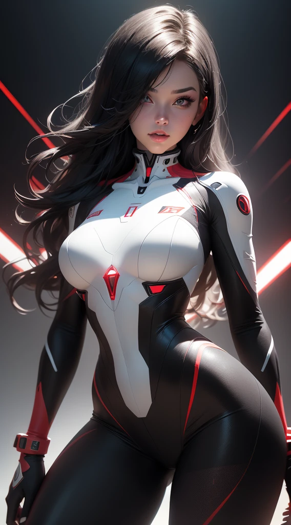 (((Young White Woman))), ((Best Quality)), ((Masterpiece)), (Detail: 1.4), 3D, A Beautiful Cyberpunk Woman with Simon Bisley-style micro thong, Genesis evangelion neon style clothing, 2-piece clothing, Long Black hair, arm tatoo, cybernetic hands, pastel, Centered, scale to fit the dimensions, nffsw (High dynamic range),Ray tracing,NVIDIA RTX,Hyper-Resolution,Unreal 5,Subsurface Dispersion, PBR Texture, Post-processing, Anisotropy Filtering, depth of fields, Maximum clarity and sharpness, Multilayer textures, Albedo and specular maps, Surface Shading, accurate simulation of light and material interactions, Perfect proportions, Octane Render, Two-tone lighting, Wide aperture, Low ISO, White Balance, thirds rule, 8K Raw, Crysisnanosuit,loraeyes,nijistyle,pantyhose,Red eyes, Glowing Red Halo,