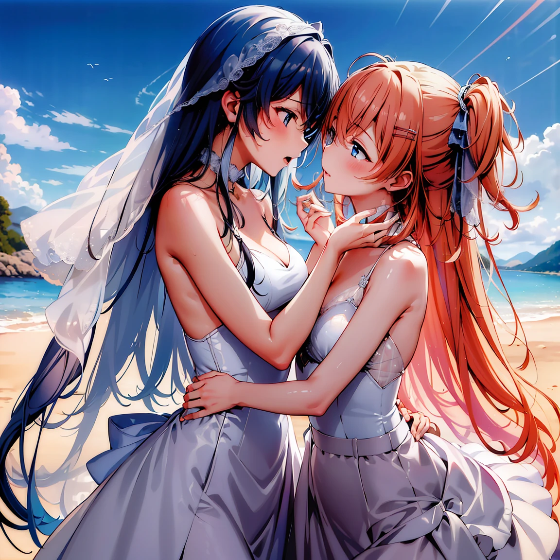 2girls, yuri, Yukinoshita Yukino, Yuigahama yui