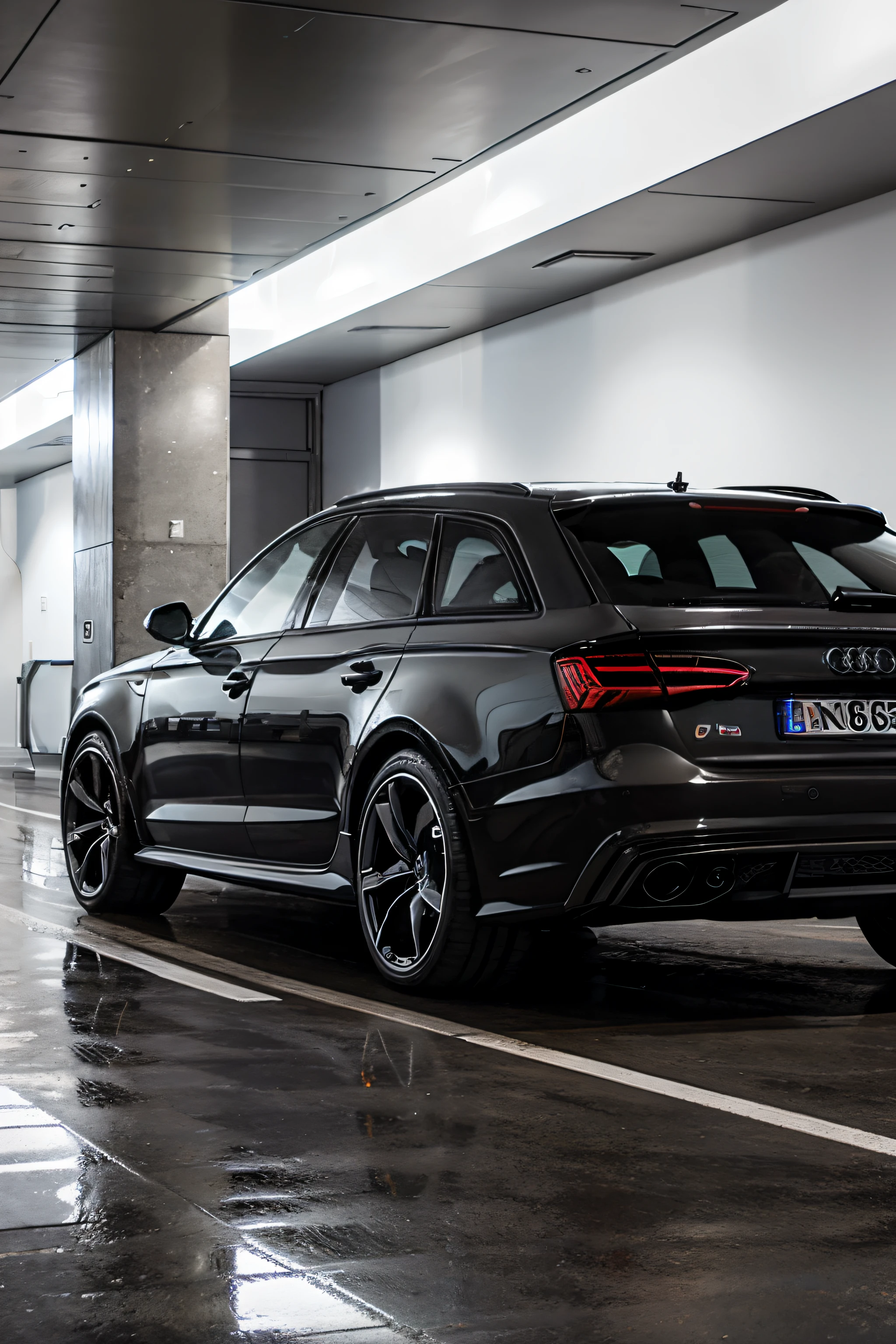 Audi rs6 num elevador de carros