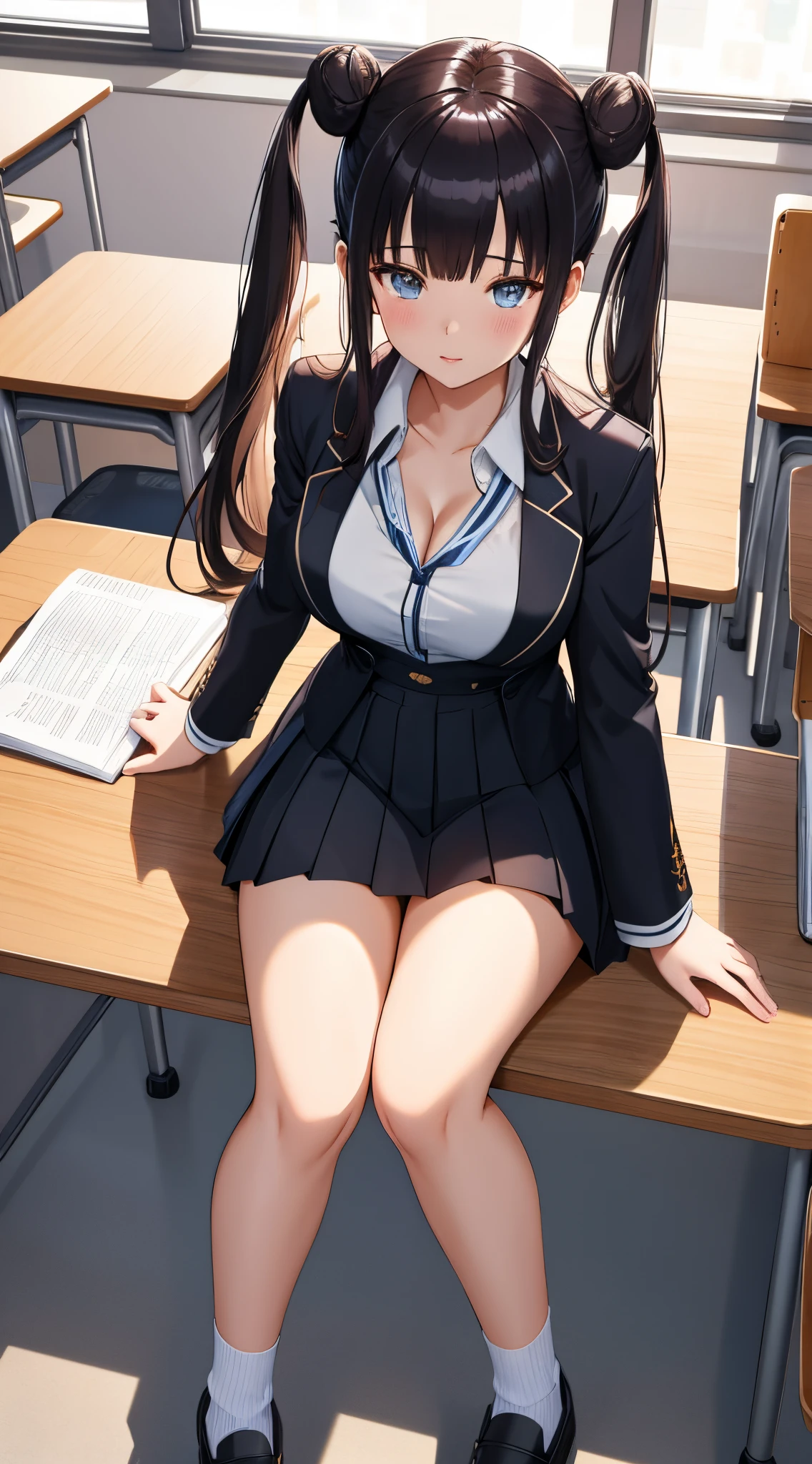 (Browsing Caution:1.8), ((Highest quality, masterpiece, 8K, High resolution, detailed)), ((A photo of a high school girl wearing see-through panties)), ((A high school girl standing with her legs open in black pantyhose)), Blazer uniform, The wind has blown her skirt up, exposing her underwear,  high school girl, Beautiful and firm breasts, Beautiful and distortion-free face, Young and cute gravure idol, Realistic young gravure idol, Young and thin gravure idol, Japanese Goddess, (Natural Side Lighting, Cinema Lighting), Written boundary depth, Looking at the audience, Front view, 1 Girl, Asian, ((Bob Hair)), Perfect Face, Cute symmetrical face, Pale skin, Shiny skin, Asymmetrical bangs, Big eyes, Droopy eyes, Long eyelashes, thin, Beautiful Hair, Beautiful Face, Beautiful and beautiful eyes, Beautiful clavicle, Beautiful body, Beautiful breasts, Beautiful thighs, Beautiful legs, Beautiful fingers, (Beautiful views), evening, Droopy eyes, 