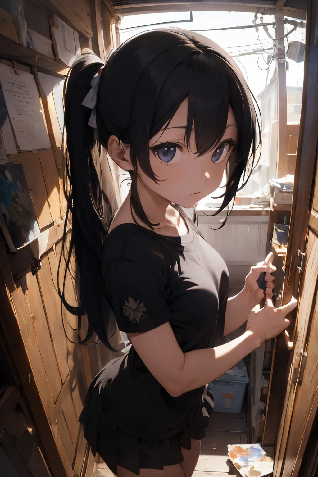 ((extreme detail)),(ultra-detailed),(painting), chiaroscuro, extremely detailed CG unity 8k wallpaper, teen girl, small breast, masturbating, big dildo