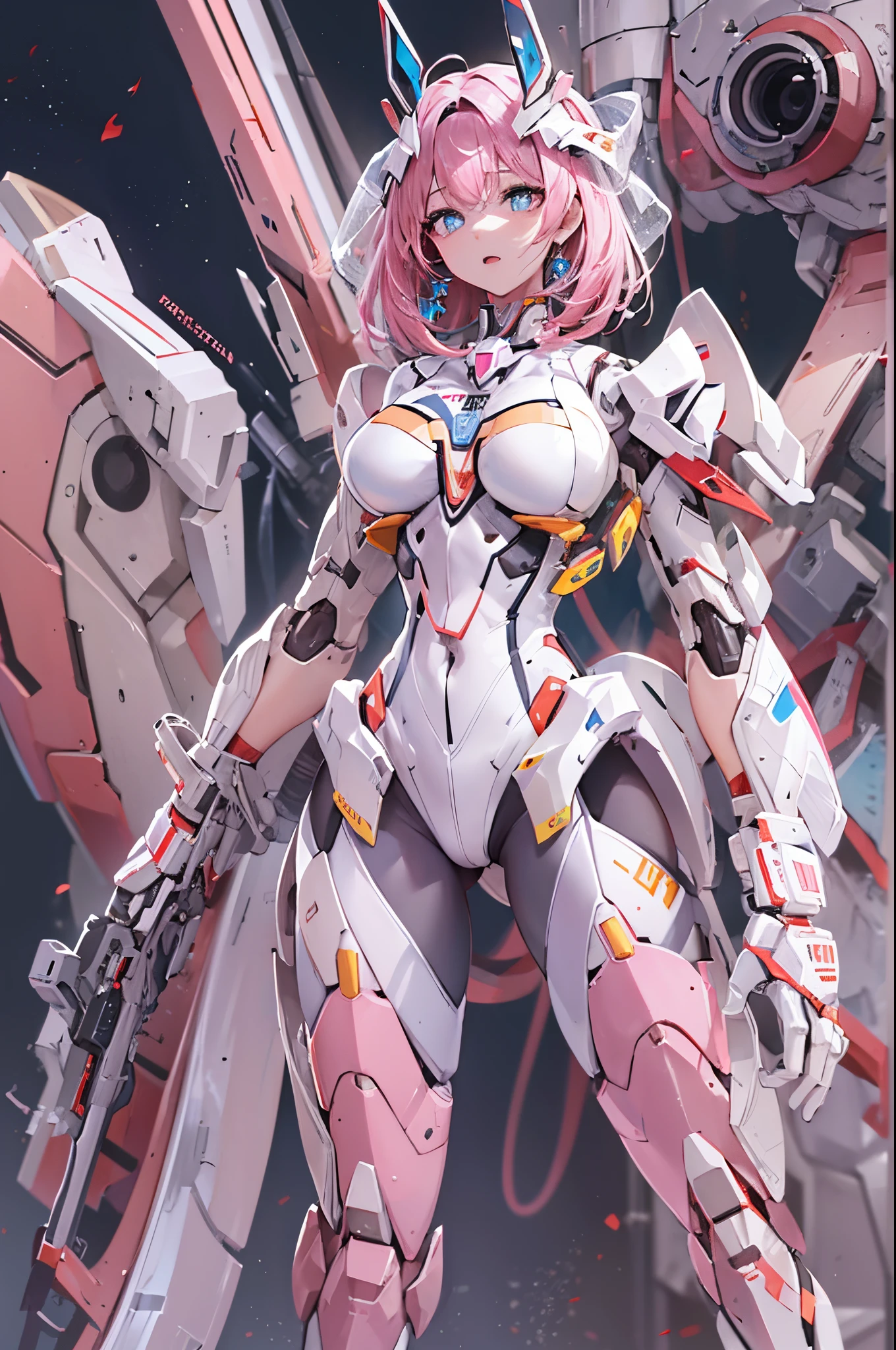 (best quality, masterpiece:1.2),ultra detailed,(photo realistic:1.4),(body illumination:1.5),mecha_girl_figure,<lora:MechaGirlFigure_v1:0.6>,light_particles, <lora:KiraKiraEffect_v1:0.6>,illumination,