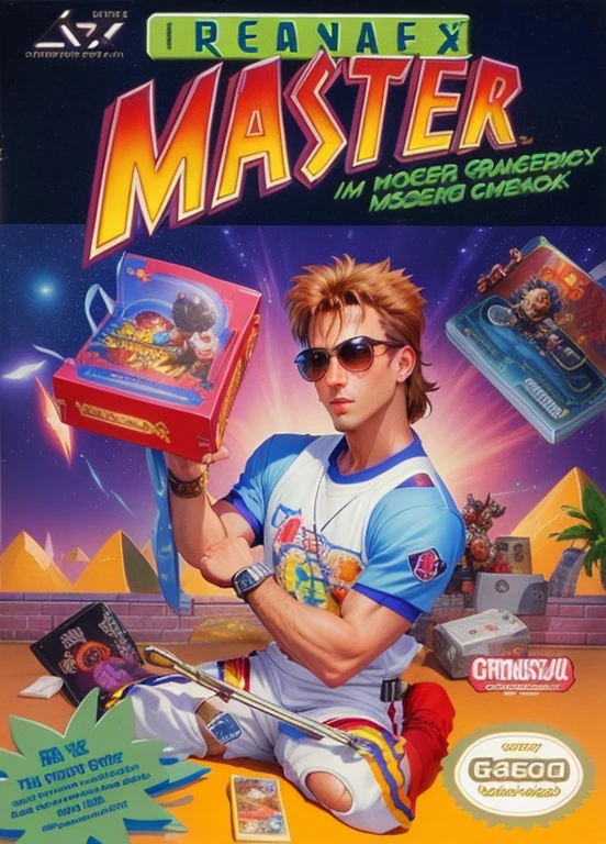 Video game cover for Grandmaster Treasure, 80's game box art, G Master, 1987 video game box art, Video game cover, 1993 video game cover, game box art, video game box art, Video game cover, Video game cover, Front cover of new video games, Fantasy art of 8 0, Masterpiece