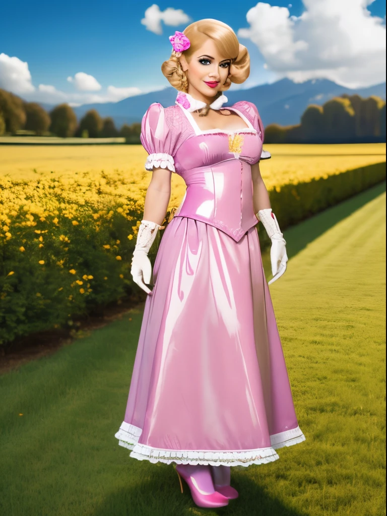 blond latex tranny milf bo peep in long gloves
