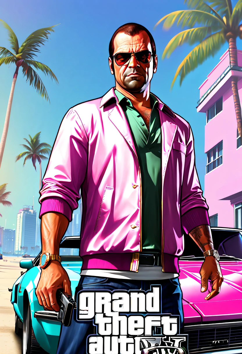 (GTA STYLE:1.5),(GTA Vice City, GTA 5 cover art, GTA STYLE: 1.5),