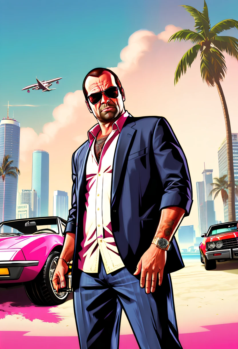 (GTA STYLE:1.5),(GTA Vice City, GTA 5 cover art, GTA STYLE: 1.5),