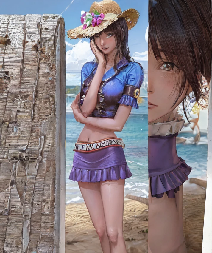 Realistic, woman, Blue hair, green eyes, golden crown with precious stones on head, light hair, looking at the sky at night, Celtic style, full body,