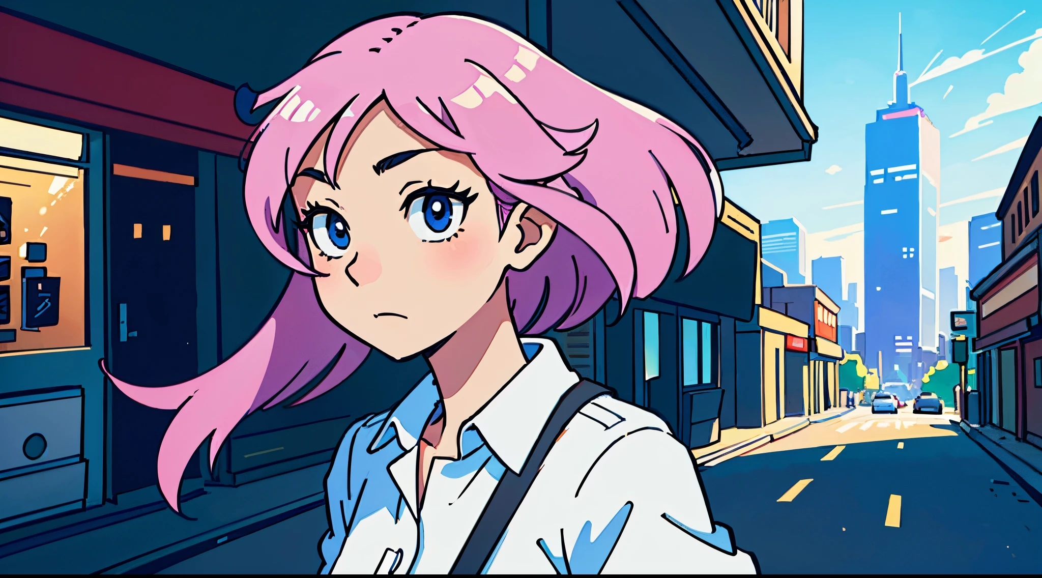 (best-quality:0.8),
(best-quality:0.8), perfect anime illustration, extreme closeup portrait of a pretty woman walking through the city