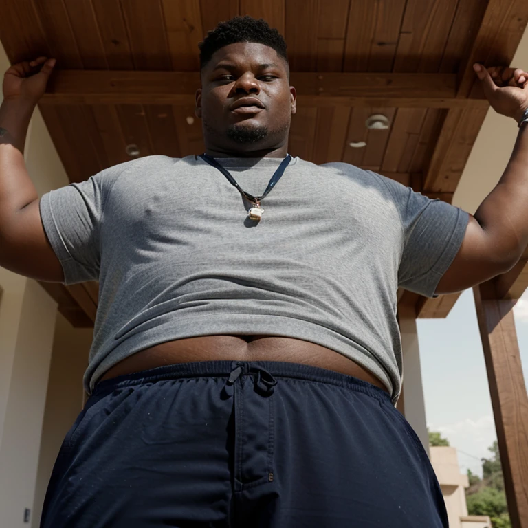 Extremely & visibly Fat 950+ pound Zion Williamson with his belly hanging out of his clothes and is visible.