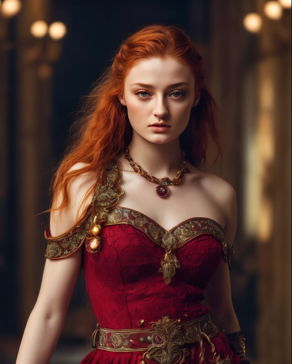 Sansa Stark, Sansa Stark played by Sophie Turner, 4k, high resolution, best quality, perfect colors, perfect shadows, perfect lighting, posted on e621, (European red model female, (eyes color red), (shaved face red red. ), furry model, anthro, art hairy, ((portrait)), male, (two-tone skin), hairy body, yellow eyes, (hands on thighs:1.4), facing viewer with legs spread, (seductive face:1.2), fit body , perfect male body, (( European costume shirt Rome Greek and red and gold Roman costume with extremely detailed ruby jewels , peach skin, Auburn Hair, master piece, Absurdities)), (topless), ((looking at viewer) ), male genitalia, (overflow of the genitalia), ((sliding of the genitalia)), Best Quality, Realistic, Realistic, Award-Winning Illustration, (Highly Detailed Face and Skin Texture), (Full Body), (Detail complicated: 1.2), (fine detail), (tricky detail), (cinematic lights, best quality backlight), lines sharp, sharp focus, Official Art, unity 8k wallpaper , Absurd, unbelievably Absurd, file size Huge, Ultra-Nude Girl, Fantasy Art, RTX,((Closure-up photo by award-winning studio)), , (shut up), , perfect hands, beautiful detailed eyes, perfect face