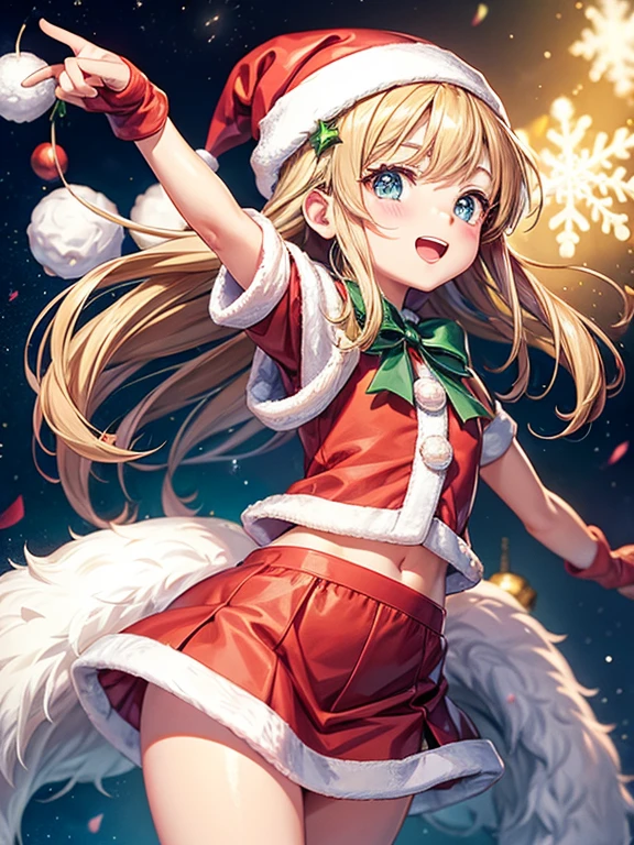 Christmas Icons Girl with Anime style Cute little Santa girl