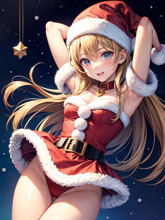 Christmas　Icons　Girl with　Anime style　Cute 　Santa girl