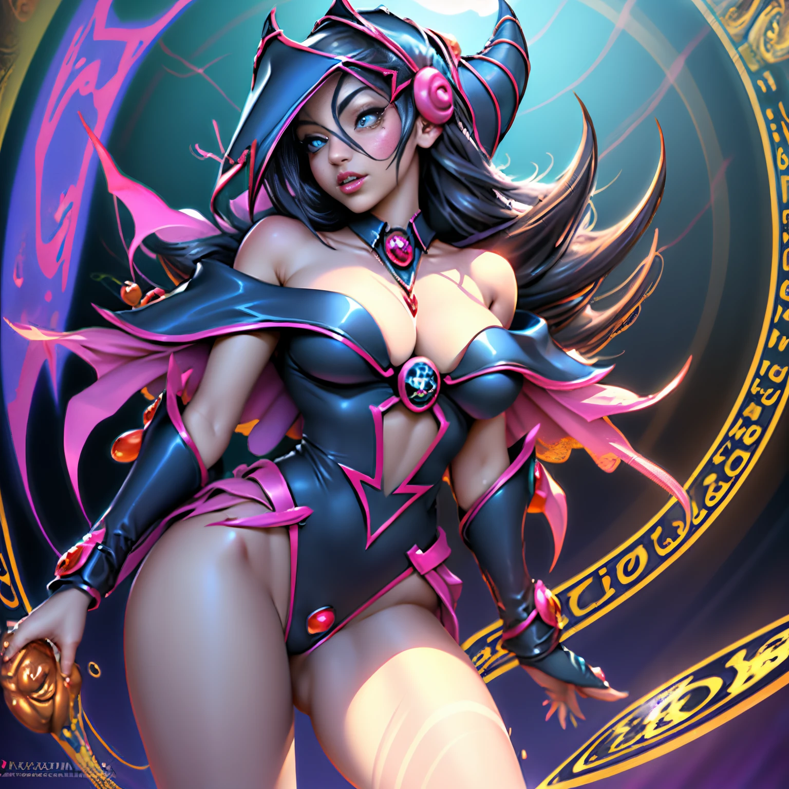 Dark magician girl succubus version (Obra maestra, Calidad superior, La mejor calidad, Arte Oficial, beautiful and aesthetic:1.2), (1 hermosa sexy dark magician girl ((Succubus demon)) usar joyas corporales detalladas), (dynamic  pose), Disparo de vaquero, extremadamente detallado, (Arte fractal:1.3), De color, Highest detail, (( desnudo)) ((cinematic lighting)) Dark magician girl sexy succubus version