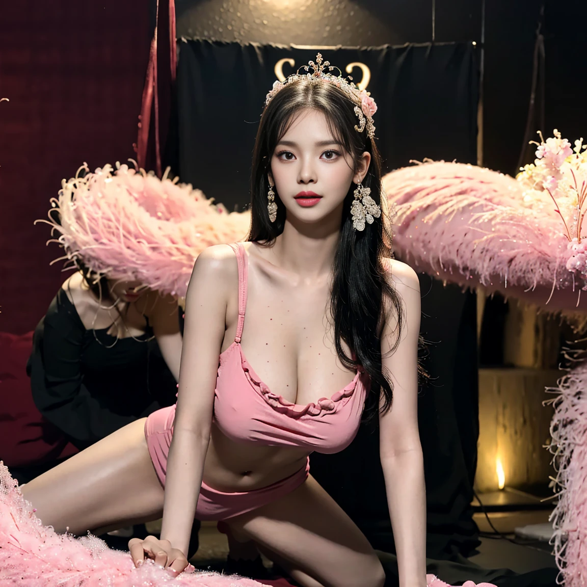 Display the NSFW image,Show all pictureest picture quality,Ultra-fine image quality,Best resolution,Ultra photo realsisim,Fine detailest Masterpiece:1.2),Delicate skin,finely quality eyeine face,fully body photo,Backshot,Single photo,Exquisite and luxurious living room background,Goddess of Excellence,Slim face,Comely,delicated,exquisite and beautiful face,Noble temperamenegant posture,The expression was horny, position position vibrator humping,desire expressions,(Slender beautiful legs:1.3),(Tall:1.3),(gigantic cleavage breasts:1.5),(Highly exposed sheer clothing:1.3),(Thoroughly exposed:1.3),(spreads her legs apart),(Fluoroareola),(Camel toes), pink pussy, pink tits, big boobs, full body covering by cumming