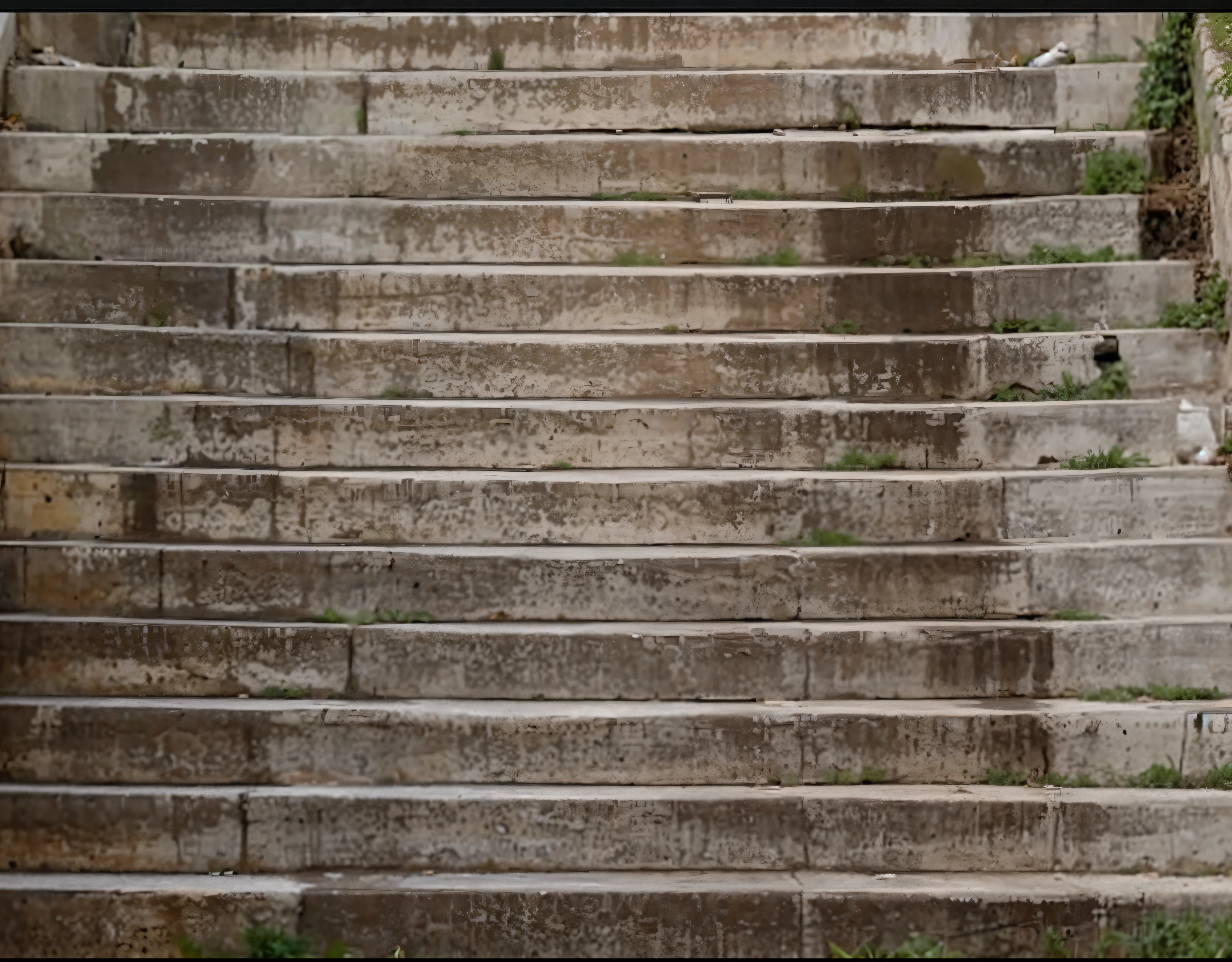 escadas de concreto, deteriorada, reslista