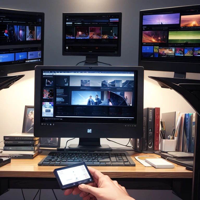 The process of video editing on a computer