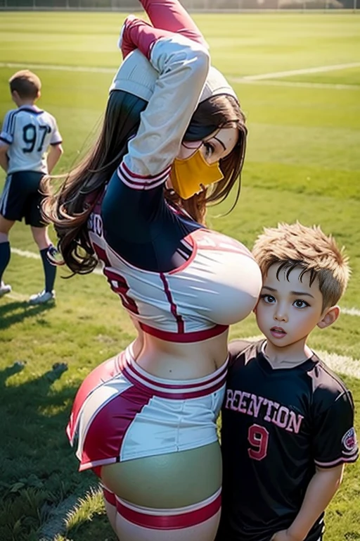 mom son photo, ((couple)) sexy cheerleader lucy pinder seducing on young boy seven years old in soccer field, seductive pose of sexy cheerleader lucy pinder with son soccer player outfit, Sexy cheerleader in sexy miniskirt outfit seducing eight years old boysoccer player in soccer field , cheerleader having for first time in a sunny day, boy with pennis erection penetrating lucy pinder in the field