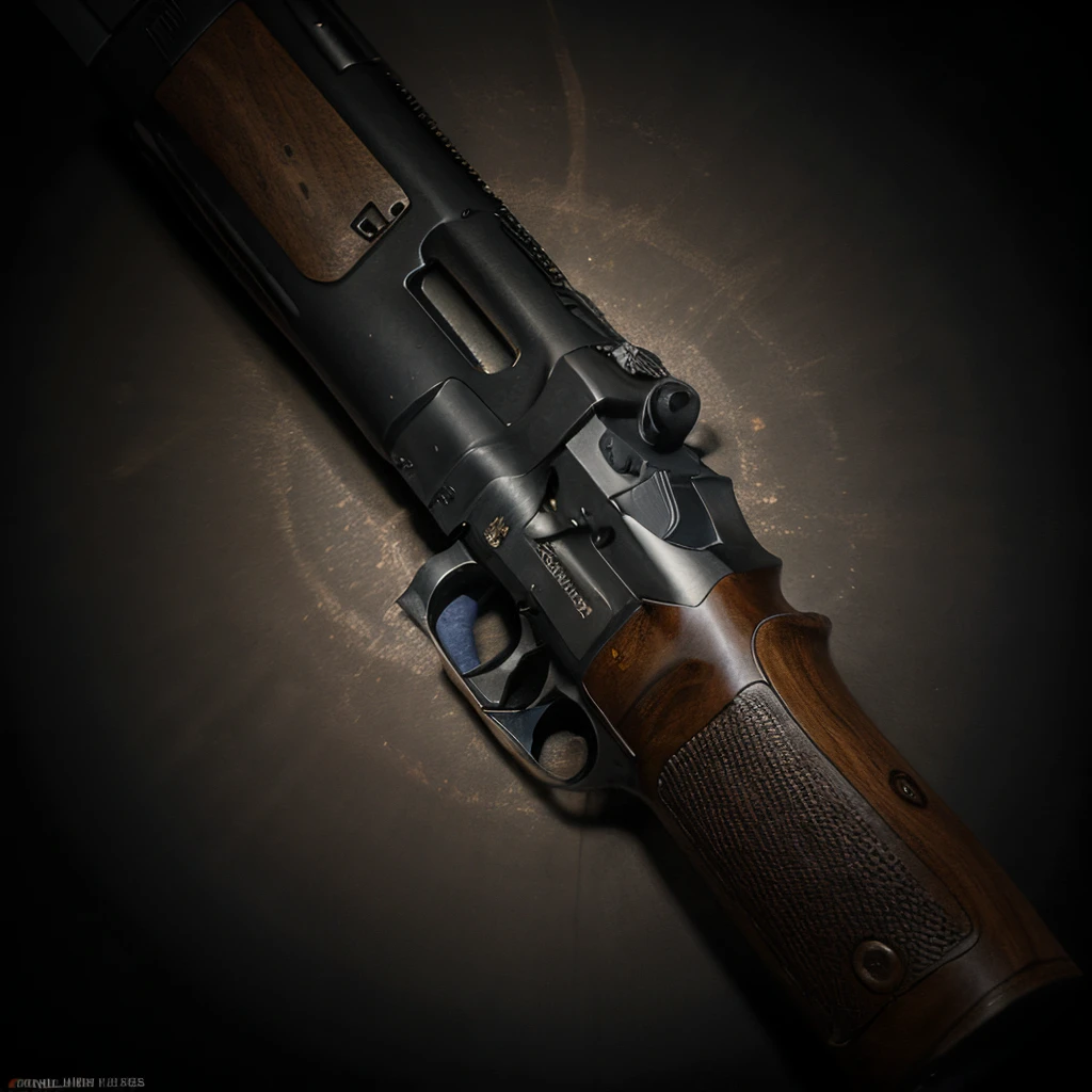 gun loaded dark energy, best quality, extrame detailed, realistic,fantastic