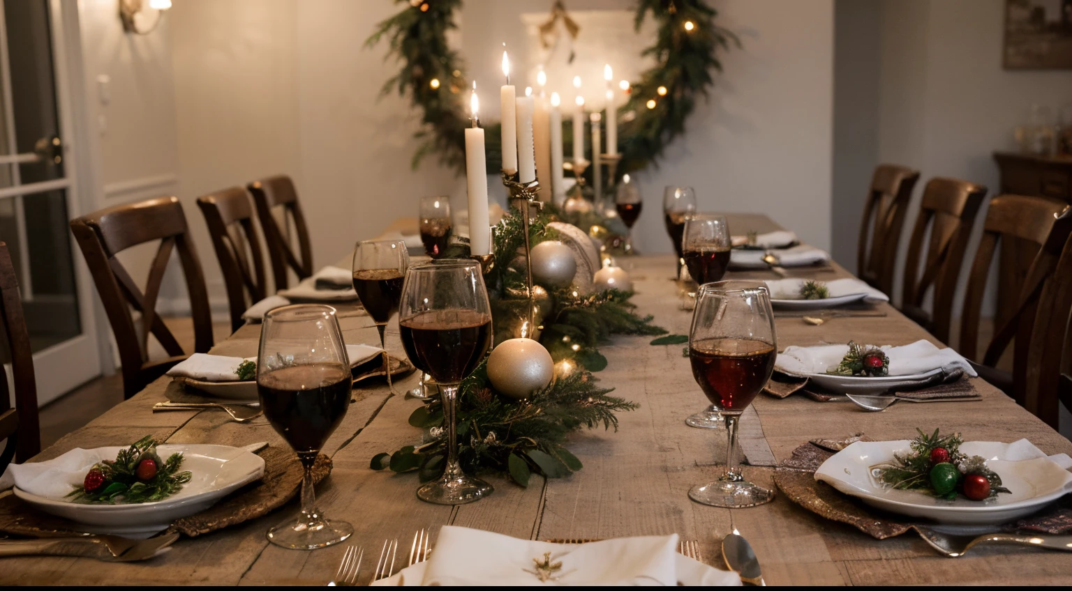 dinnerchrismas party table