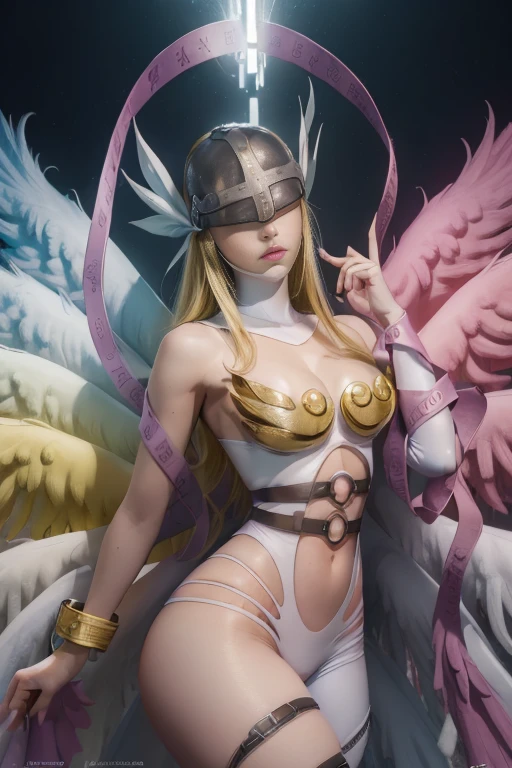 Angewomon, corpo inteiro, pose de modelo, Angewomon, blonde hair, (olhos cobertos:1.7), cabelos longos, seio grande, usando capacete, 
QUEBRAR asas de anjo, bareshoulders, luvas de cotovelo, asas emplumadas, Luvas, head wings, capacete, umbigo, pink bow, fita, single elbow glove, single glove, thigh strap, Asas,
quebrar olhando para o espectador, 
quebrar ao ar livre, cidade, 
quebrar (master part:1.2), best quality, high resolution, Unity 8k papel de parede, (illustration:0.8), (belos olhos detalhados:1.6), Rosto extremamente detalhado, perfect lighting, CG extremamente detalhado, (perfect hands, anatomia perfeita),