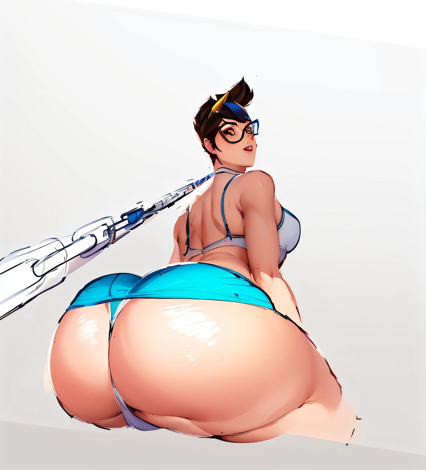 desenho de uma mulher com um vestido e um taco de beisebol, contorno espesso, contornos pesados, contornos espessos, Pose de Pinup, fofosexyrobutts, pinup of tracer from overwatch, thicc, Descrito!!!, rough sketch, perspectiva lateral, outline sketch, linearidade espessa, arte de linha grossa, Pinup, gesto de pose pudica sexy, tiro longo de costas