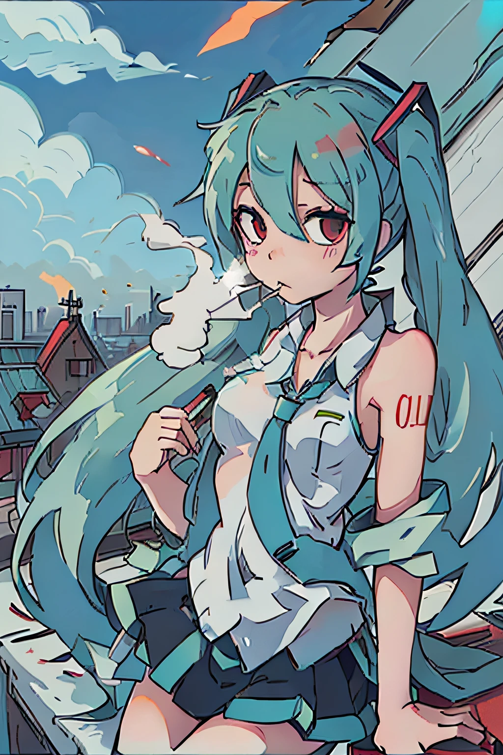 Kohei Horikoshi style(offical), nejire hado, Hado Nejire, Nejire-chan, Nejire Hado in her costume, city, big city, 1girl,