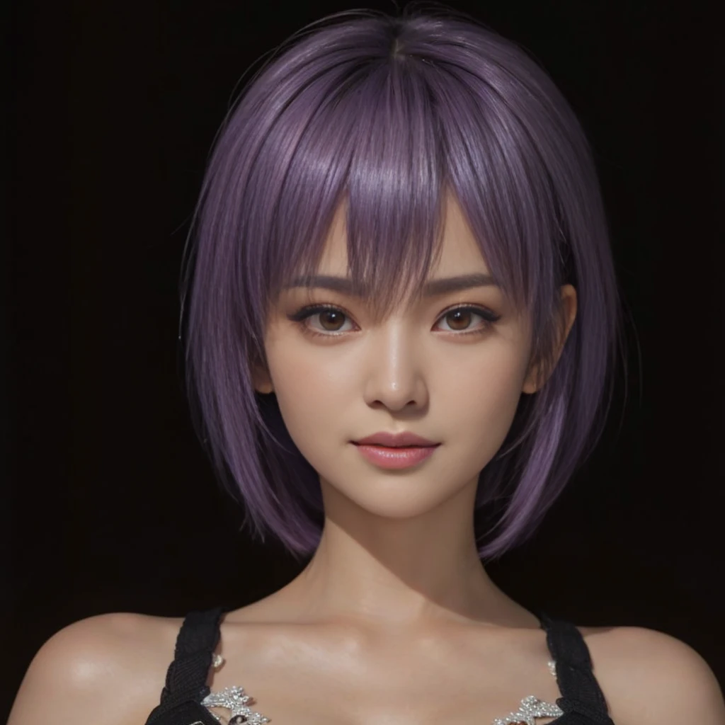 "AYANE" (best quality,ultra-detalhado,Realistic:1.37), retrato, Detailed eyes and facial features, olhos castanhos, textura de pele delicada e suave, Corpo Perfeito, textura ultra realista, maquiagem perfeita, batom vermelho, sorrindo