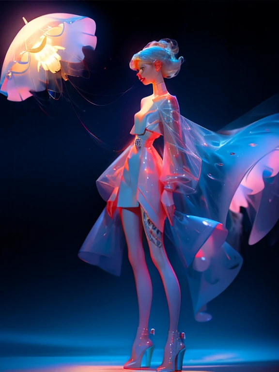 Futuristic fashion show inspired by jellyfish