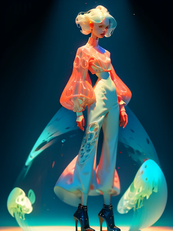 Futuristic fashion show inspired by jellyfish