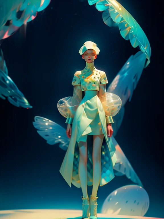 Futuristic fashion show inspired by jellyfish