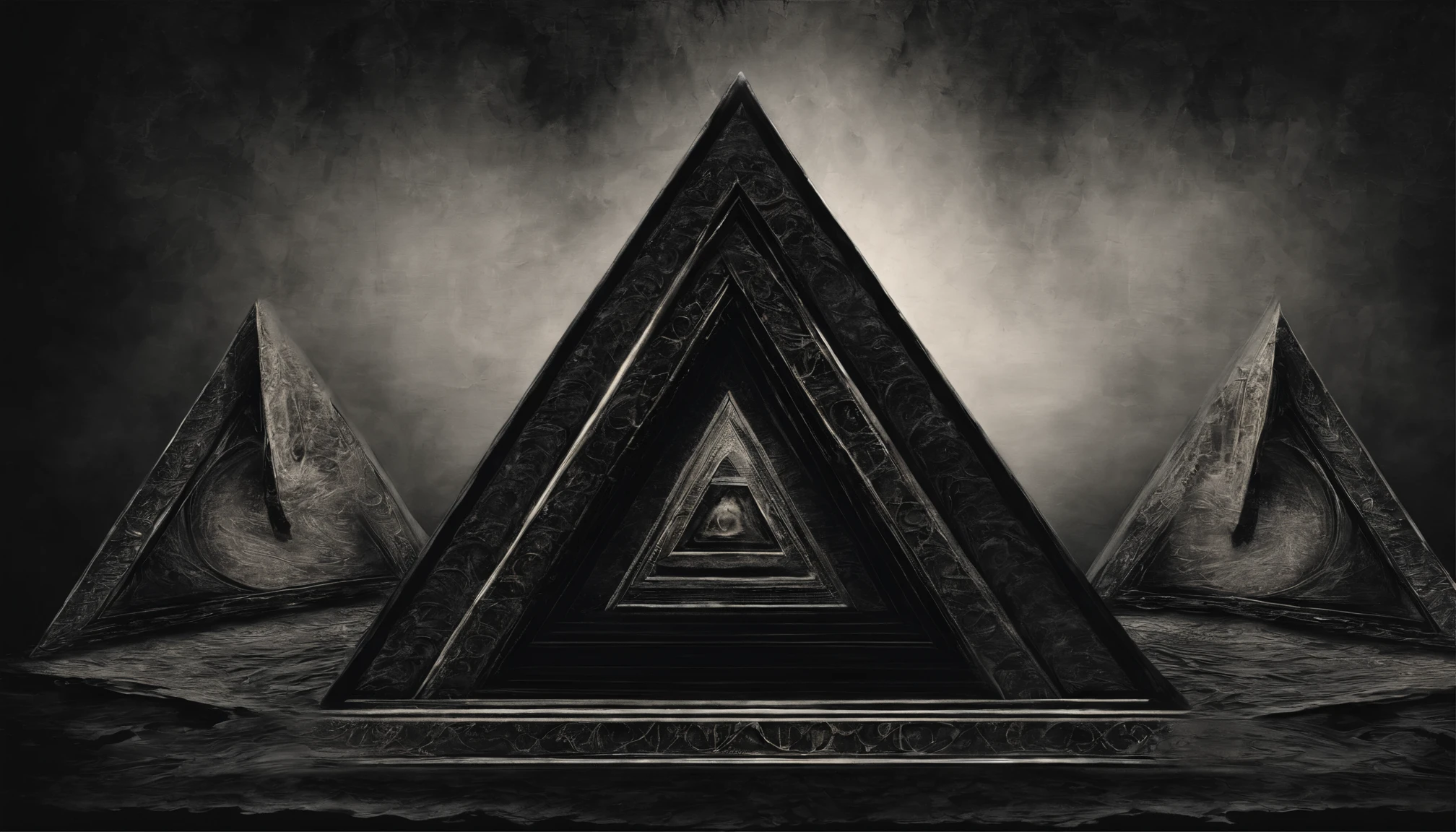 A pulsating triangle of pure love with the fingerprint of god imprinted on the surface of the triangle
