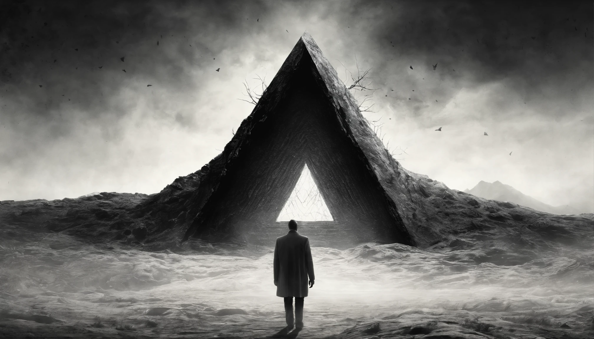 A pulsating triangle of pure love with the fingerprint of god imprinted on the surface of the triangle