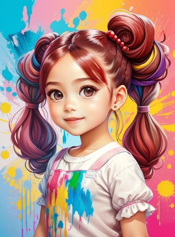 (cute baby girl with ponytails smiling with in a paintbrush painting a cupcake) stylized identical to 1940 |)), acolchoamento ,multidimensional geometric wall PORTRAIT, arte, Chibi,
Yang016K, lindo,(( cor vermelha predominante, rosa e branco))
Primary works, qualidade superior, melhor qualidade, Arte Oficial, Lindo e Estetaduardo Kobra acolchoamento ,multidimensional geometric wall PORTRAIT, arte, Chibo,detalhes