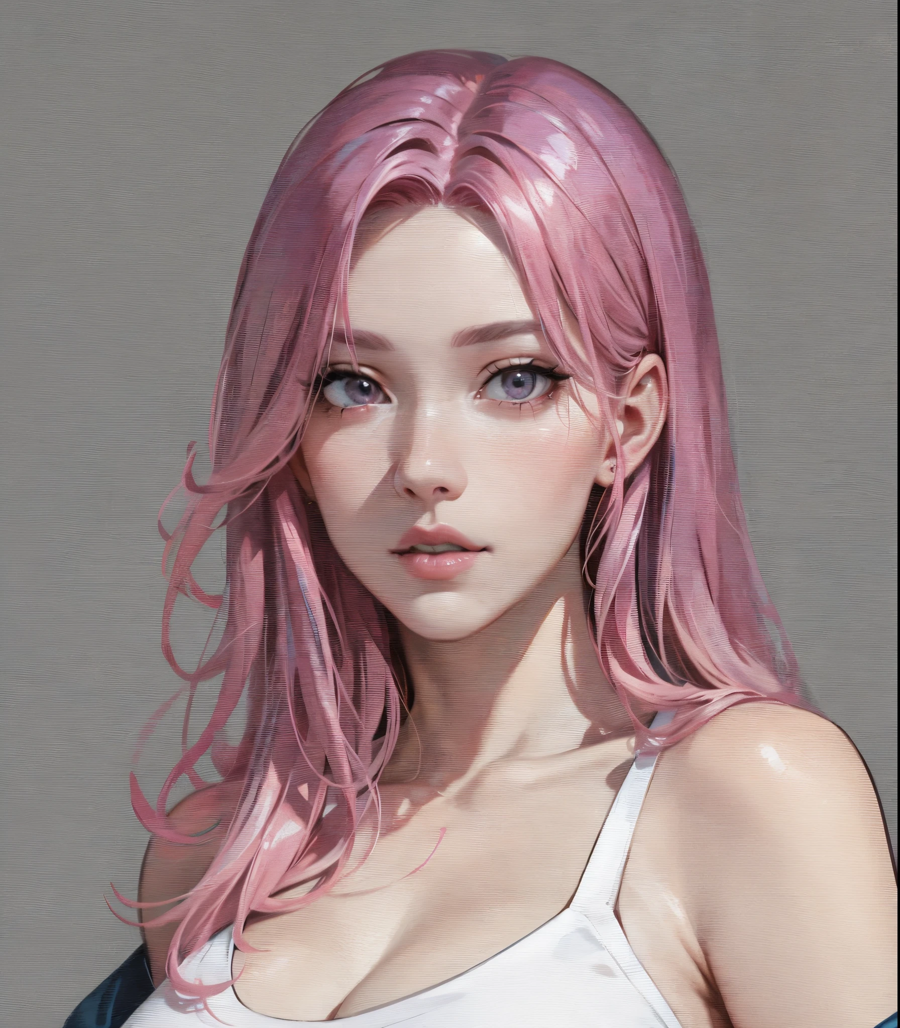 Erasing a masterpiece girl, hiquality, 8K, Realistic anatomy, Correct anatomy, pink-haired girl with pink hair, tmasterpiece