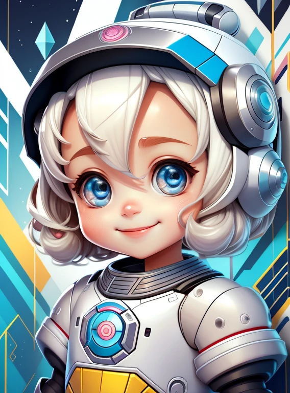 (cute baby robot smiling) stylized identical to 1940 |)), acolchoamento ,multidimensional geometric wall PORTRAIT, arte, Chibi,
Yang016K, lindo,(( cor vermelha predominante, rosa e branco))
Primary works, qualidade superior, melhor qualidade, Arte Oficial, Lindo e Estetaduardo Kobra acolchoamento ,multidimensional geometric wall PORTRAIT, arte, Chibo,detalhes