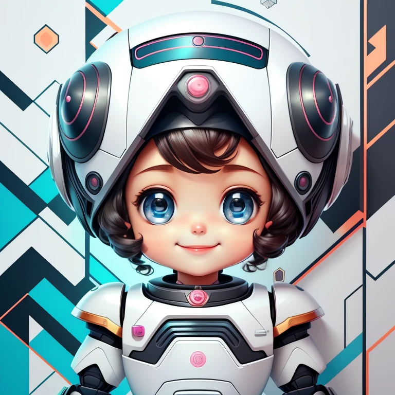 (cute baby robot smiling) stylized identical to 1940 |)), acolchoamento ,multidimensional geometric wall PORTRAIT, arte, Chibi,
Yang016K, lindo,(( cor vermelha predominante, rosa e branco))
Primary works, qualidade superior, melhor qualidade, Arte Oficial, Lindo e Estetaduardo Kobra acolchoamento ,multidimensional geometric wall PORTRAIT, arte, Chibo,detalhes