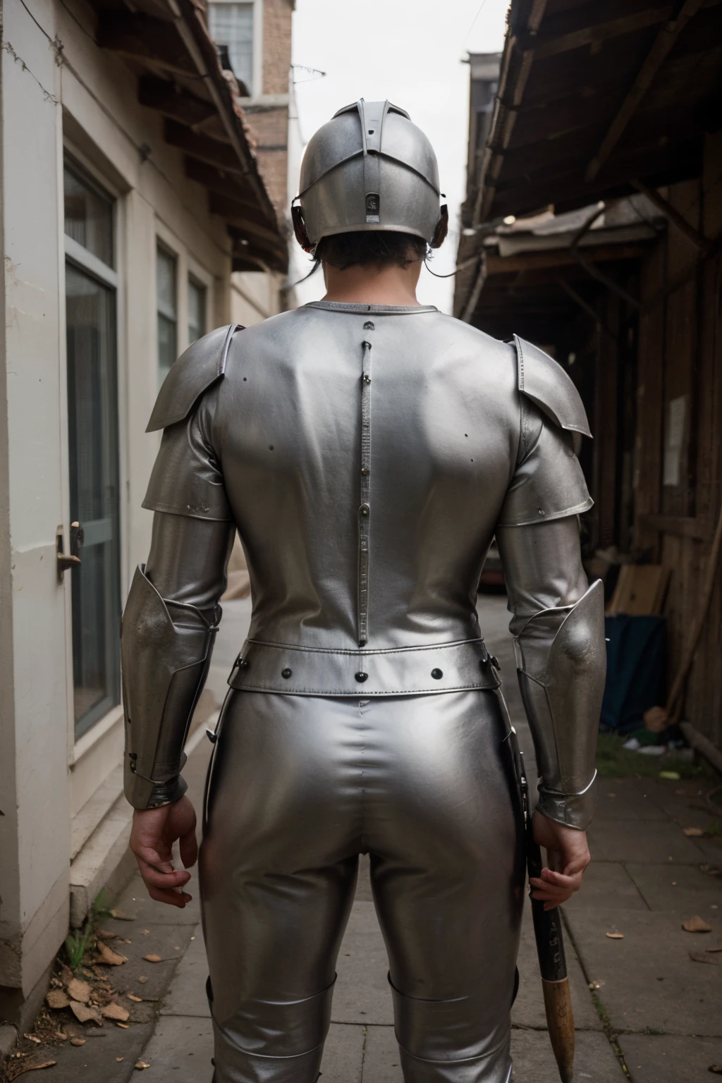 (High resolution, Pixels are perfect, luxurious illustration), (hyper quality, masutepiece, Ethereal: 1.4), (2 boys ), (((Very short hair))), ((spiked hair)), ((angry)), pale skin, ((muscular)) , ((thick thighs)), ((Huge )), (((wide hips))), (((Back))) , (((Looking back))), (Open your legs slightly), Ass, ass forcus,((Butt sticking out pose)), (((((((chinese armor))))))), (Green Armor), ((Leotard)), Extremely detailed , Photorealistic , Very deep eyes, Perfect eyes, wetted skin, (Shiny skin), , ((only male , only boy , gay , gay focus)) , ((ubrealsitic wide hips , unrealistic wide pelvis , plump ass)) , handsome boy , pectoral , stiff nipples