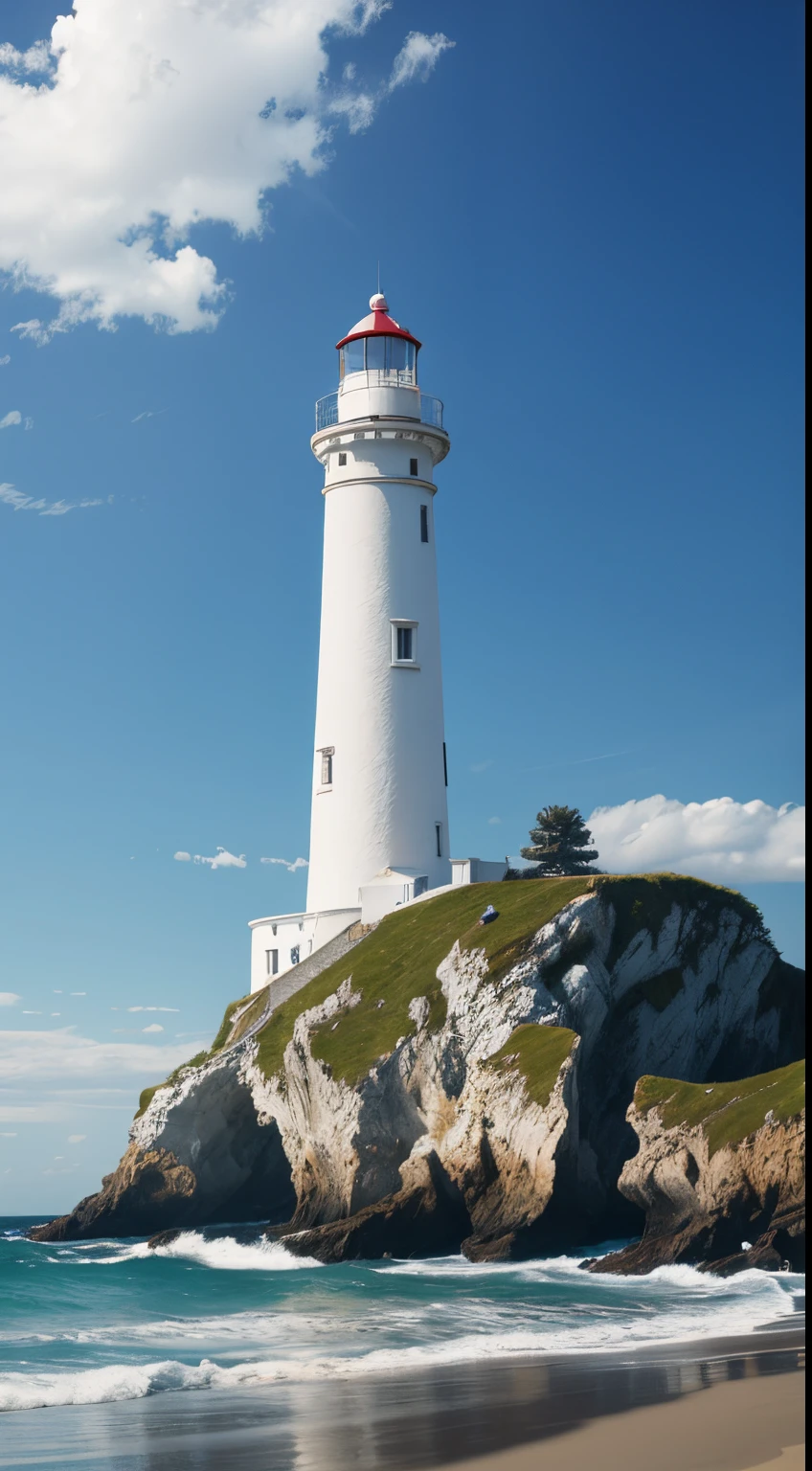 White cobrea shaped lighthouse