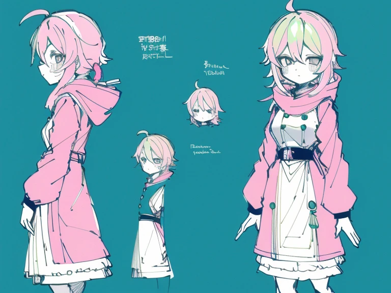 supreme， green down jacket，lime color hair，pink eyes，Standing on your feet，submachine gun，Chinese girl design，Detailed Genshin graphics，anime character design，anime concept art，pretty anime character design，anime character reference sheet，[Character design]，Character Sheets, Three types，Shot Full Body，Game Character Design，than a little flying moon，Girl in sunglasses and beans，Victorizo ∨TSE∨，Orange background,Stylistic expression, Character Sheets, Three types，Shot Full Body，Game Character Design，Victorizo ∨TSE∨,Stylistic expression, pastel colours, Green, Toxic Green, absurdress, Full of Details,2 d anime style, anime moe art style, Jazz & Sublime, cute art style, Anime-style illustration, pixiv style, pixiv, in anime style, anime art style, Full Body Commission, neon colors, neon green, The same character, absurdress,traditional Chinese clothing,Full of Details, ((Character design sheet,same character,front,side,backboollustartion, big weapon, Cyborg, baggy clothes, Hot pink, long pink hair, baggy clothes ， Insulated jacket &quot;snowman&quot;，anime character reference sheet，[Character design]，full height