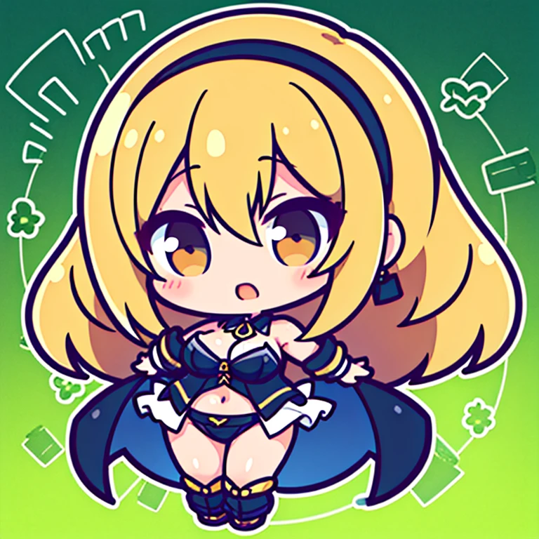 Mujer rubia , sexy , voluptuosa, cuerpo completo , chibi , rubia