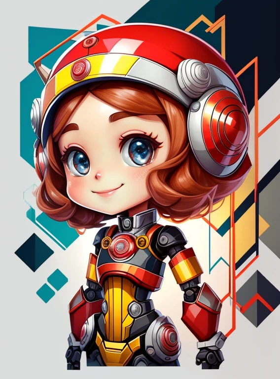 (cute robot smiling) stylized identical to 1940 |)), acolchoamento ,multidimensional geometric wall PORTRAIT, arte, Chibi,
Yang016K, lindo,(( cor vermelha predominante, rosa e branco))
Primary works, qualidade superior, melhor qualidade, Arte Oficial, Lindo e Estetaduardo Kobra acolchoamento ,multidimensional geometric wall PORTRAIT, arte, Chibo,detalhes