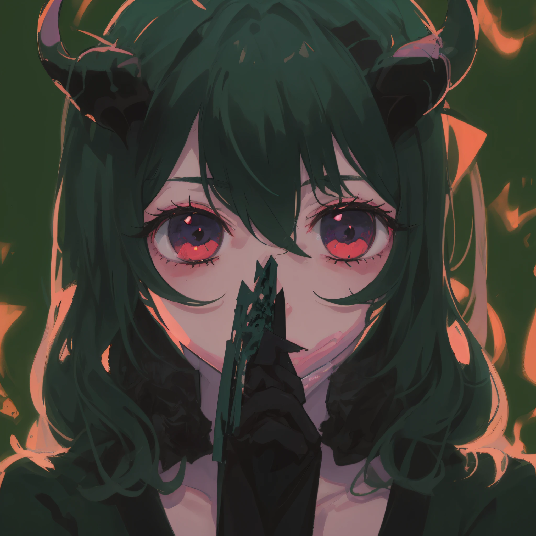 cute Solo Alternative devil girl, Dark Wave, Occultic, Instagram Girl, special effects, depth of focus, anime, solo,