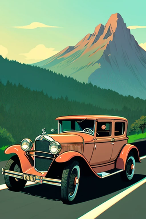 Cartoon retro futuristic old car is parked on the side of the road, 1929, 1 9 2 8, vintage car, 1 9 3 1, 1 9 2 5, 1925, Vintage Cars, 1 9 3 0, 1930, 1 9 2 7, 1 9 2 4, 1924, a wide full shot. Illustration. realist. 2D. Rockman game style.
information