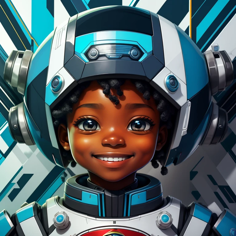 (cute robot black boy smiling) stylized identical to 1940 |)), acolchoamento ,multidimensional geometric wall PORTRAIT, arte, Chibi,
Yang016K, lindo,(( cor vermelha predominante, azul e branco))
Primary works, qualidade superior, melhor qualidade, Arte Oficial, Lindo e Estetaduardo Kobra acolchoamento ,multidimensional geometric wall PORTRAIT, arte, Chibo,detalhes