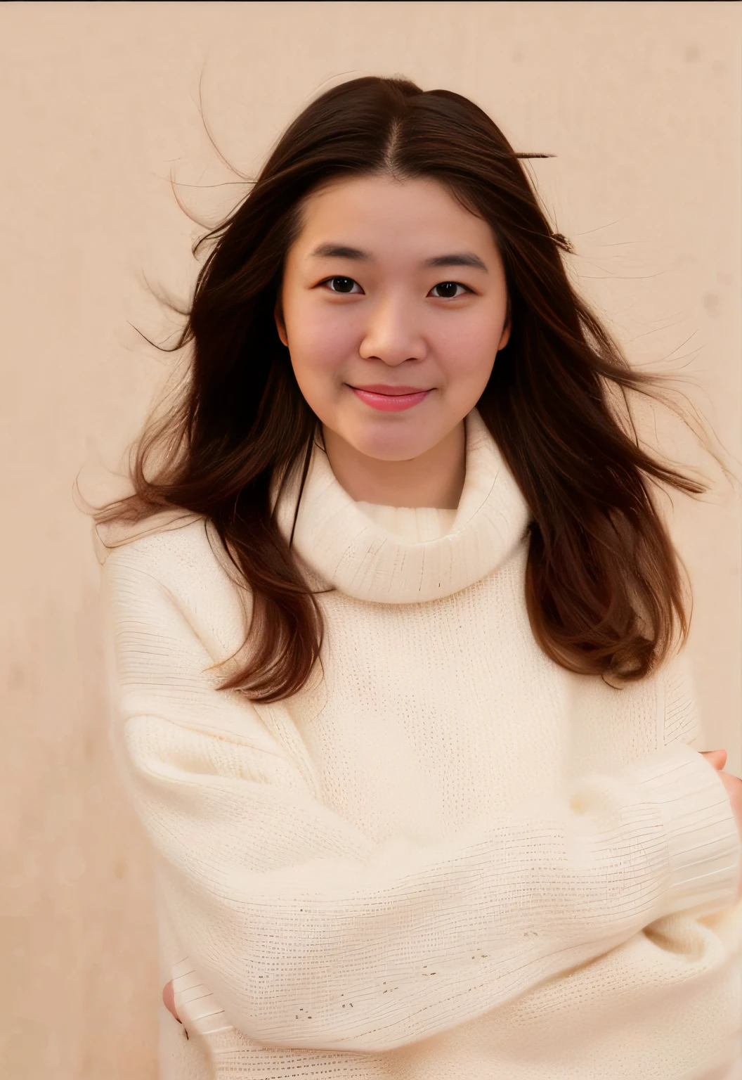 arafed woman with long hair wearing a white sweater and a white turtleneck, louise zhang, wenfei ye, lulu chen, author li zhang, mei-ling zhou, yuli ban, xue han, gemma chen, xintong ling, heonhwa choe, katherine lam, gongbi, qiu fang, taejune kim