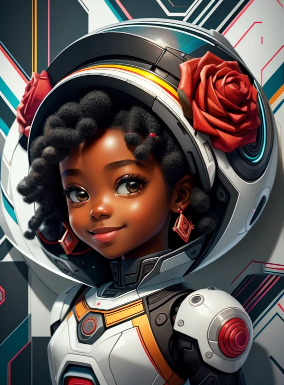 (cute robot black girl smiling) stylized identical to 1940 |)), acolchoamento ,multidimensional geometric wall PORTRAIT, arte, Chibi,
Yang016K, lindo,(( cor vermelha predominante, rosa e branco))
Primary works, qualidade superior, melhor qualidade, Arte Oficial, Lindo e Estetaduardo Kobra acolchoamento ,multidimensional geometric wall PORTRAIT, arte, Chibo,detalhes