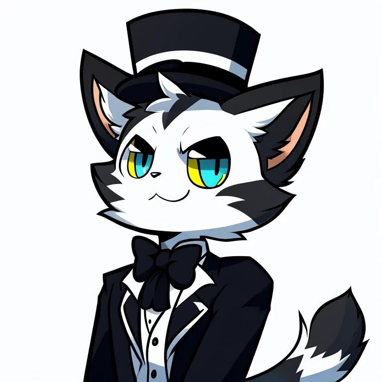 Icon felix the black and white cat with a top hat